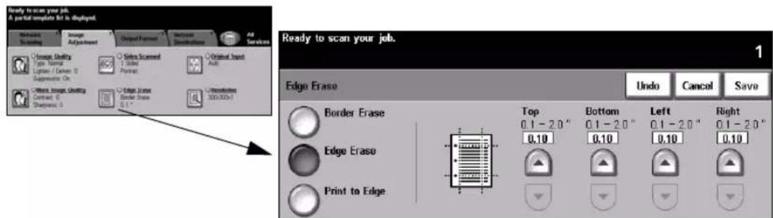 Ready to scan your job. A partial template for is displayed. Revised Recording Insert Adjustment Original Format Method Dislocations All Services Organic Identity Type Name Lighter / Adapter 0 Supercase On Close Image Identity Contract 0 Sharpen 0 Sides Scanned 1 Side Format Original Input Auto Edge Erase Border Strain 0.1" Resolution 300.000x1 Ready to scan your job. Edge Erase Undo Cancel Save Border Erase Top 0.1 - 2.0" Bottom 0.1 - 2.0" Left 0.1 - 2.0" Right 0.1 - 2.0" Edge Erase 0.10 0.10 0.10 0.10 Print to Edge