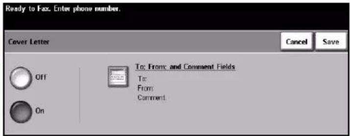 Ready to Fax. Enter phone number. Cover Letter Cancel Save Off On To: From and Comment Fields To: From: Comment: