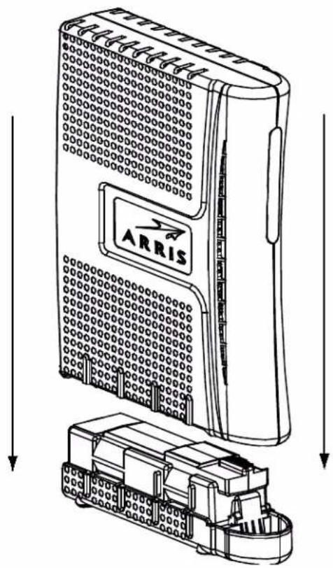 Arris Touchstone BPA022A - Installing or Replacing a 6-cell or 8-cell Battery (2- and 4-line modems) - 3