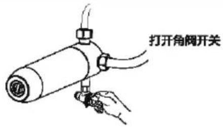 打开角阀开关
