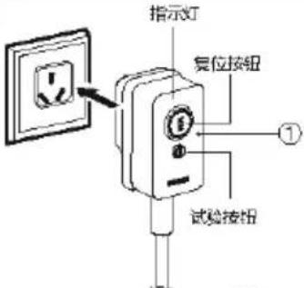 Safety warning diagram showing electrical circuit breaker and safety symbol with Chinese text