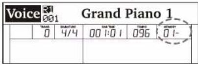 Voice 31 Grand Piano 1 001 TIME 0 QUANTAGE 4/4 SAR TIME 00 1:0 1 TIME 096 01- 01-