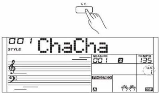 Q.S. STYLE ChaCha MEASURE 0012 TEMPO 135 Q.S. FINGERED A 0012 0022 DIP
