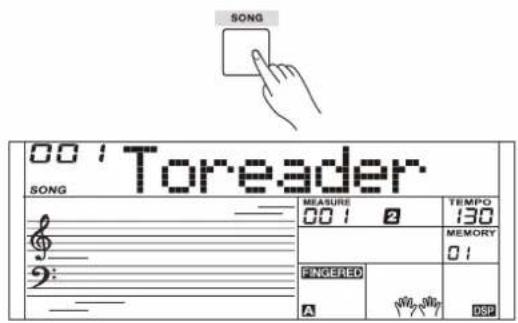 SONG 00 ! Toreader SONG MEASURE 00 ! 2 TEMPO 130 MEMORY 0 ! FINGERED A DSP