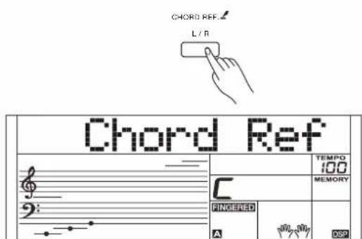 CHORD REF L/R Chord Ref TEMP0 100 MEMORY C FINGERED A DSP