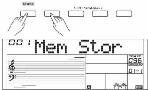 STORE M2M1 M3 M4BANK 00 'Mem Stor' TEMP0 096 MEMORY 01-1 A 007