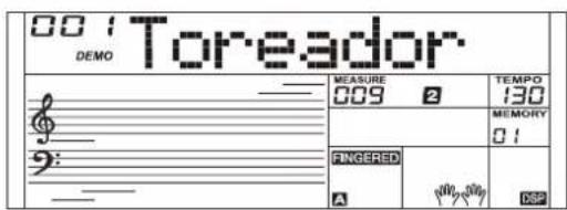 00 ! Toreador DEMO —— —— —— MEASURE 009 2 TEMPOR 130 —— MEMORY 01 FINGERED A 130 RSP