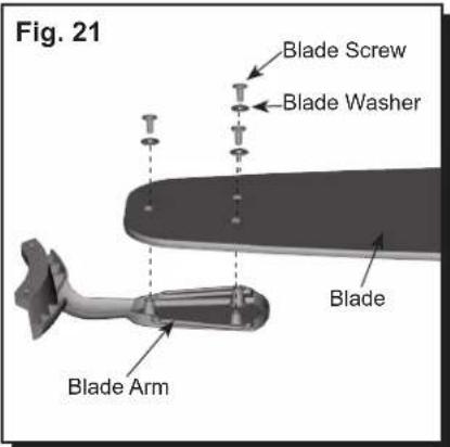 Fig. 21 Blade Screw Blade Washer Blade Blade Arm