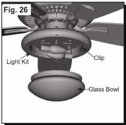 Fig. 26 Light Kit Clip Glass Bowl
