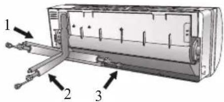 Diagram of a device with labeled parts, showing internal components and directional arrows