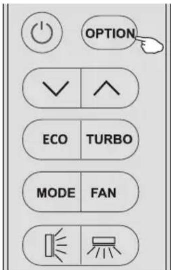 OPTION ✓ ^ ECO TURBO MODE FAN