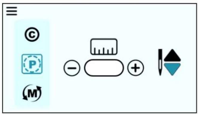 Diagram showing a control panel with copyright, payment, and directional icons including a minus sign, plus sign, and pencil.