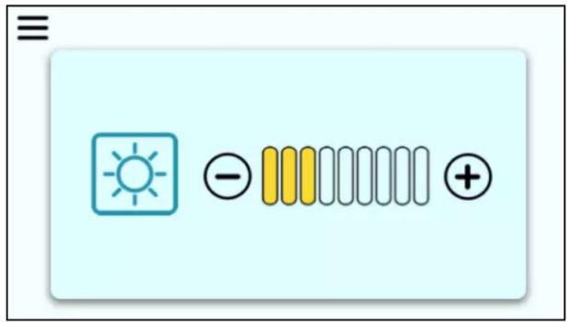 Weather icon panel showing sun, battery, and plus signs with color-coded indicators