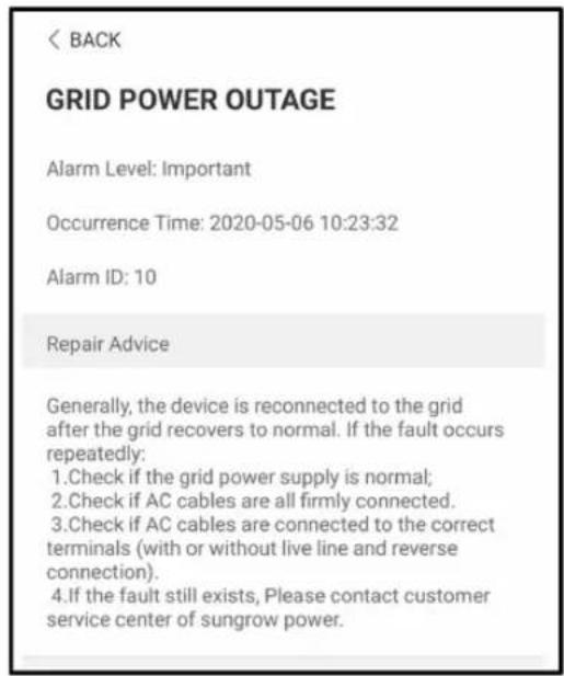 Sungrow SG36CX-US - Fault and Alarm Records - 3