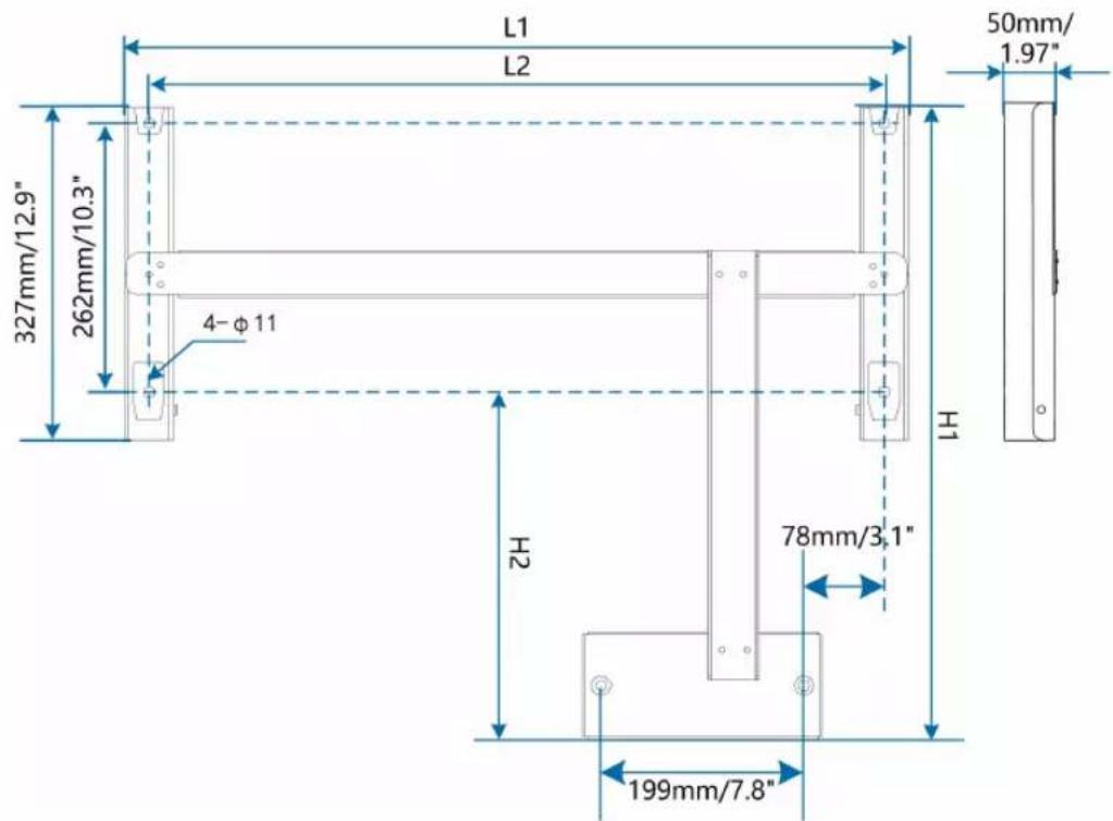 Sungrow SG36CX-US - Dimensions of mounting-bracket - 1