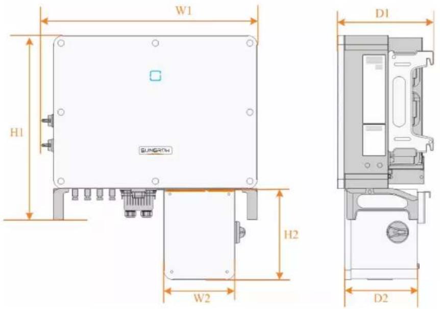 Sungrow SG36CX-US - Dimensions - 1