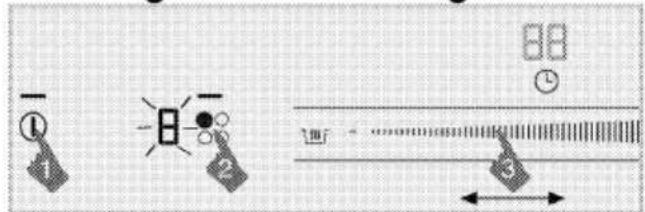 GRUNDIG GIEI 624410 HF - Turning on the cooking zones - 1