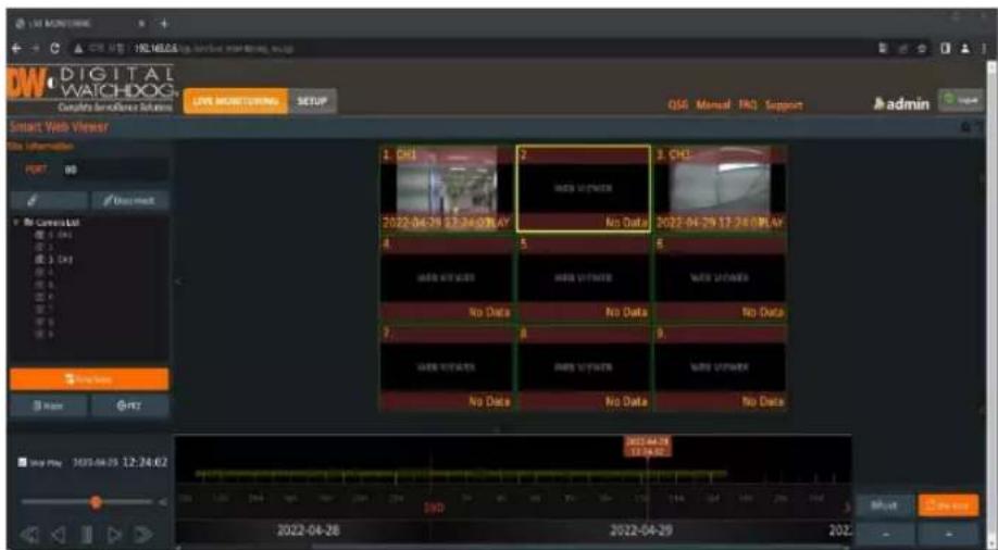 DW DIGITAL WATCHDOG Capture Software Solutions LIVE MOBUTURING SETUP Smart Web Viewer File Information PORT 80 Document Be Camera List 1. No Data 2. No Data 3. No Data 4. No Data 5. No Data 6. No Data 7. No Data 8. No Data 9. No Data No Data No Data No Data 2022-04-29 12:24:09:4Y 2022-04-29 12:28:09:4Y 2022-04-29 12:28:09:4Y No Data No Data No Data No Data No Data No Data No Data No Data No Data No Data No Data No Data No Data No Data No Data No Data No Data No Data No Data No Data No Data No Data No Data No Data No Data No Data No Data No Data No Data No Data No Data No Data No Data No Data