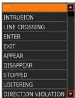 INTRUSION LINE CROSSING ENTER EXIT APPEAR DISAPPEAR STOPPED LOITERING DIRECTION VIOLATION