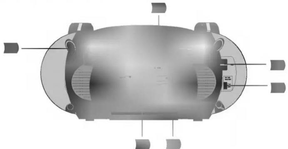 LG CD-363AX - Rear Panel/Display Window - 1