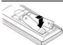 LG LM-U1060X - Remote control battery installation - 1