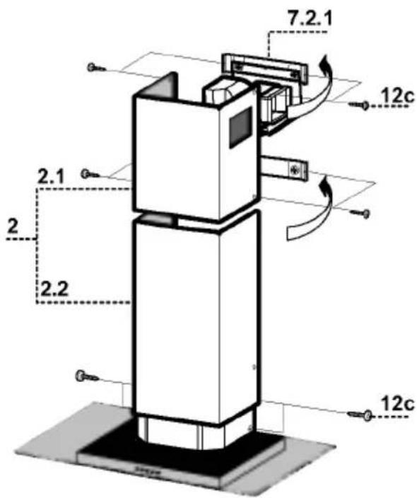 LG DC9121GAU - Lower exhaust flue - 1