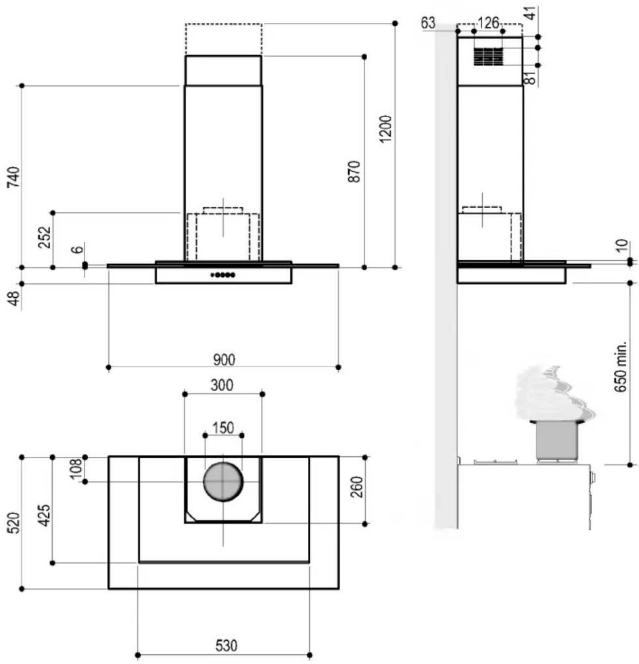 LG DC9121GAU - Dimensions - 1