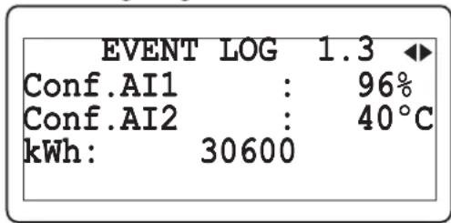 Emko Trans-AUTO - Event Log Page3: - 1