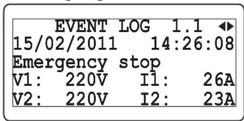 Emko Trans-AUTO - Event Log Page1: - 1