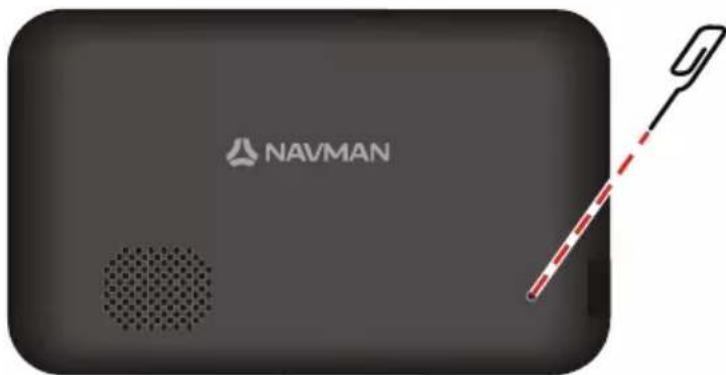 NAVMAN EZY100T - Resetting the device - 1