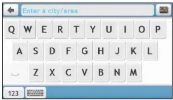 Enter a city/area Q W E R T Y U I O P A S D F G H J K L Z X C V B N M 123