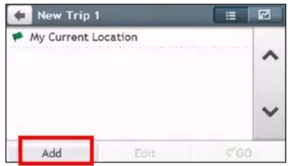 New Trip 1 My Current Location Add Edit GO