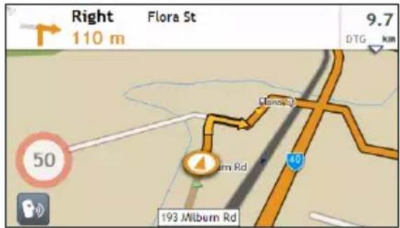 Right Flora St 110 m 9.7 DTG km 50 Jim Rd 193 Milburn Rd