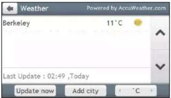 Weather Powered by AccuWeather.com Berkeley 11°C Last Update : 02:49 ,Today Update now Add city °C