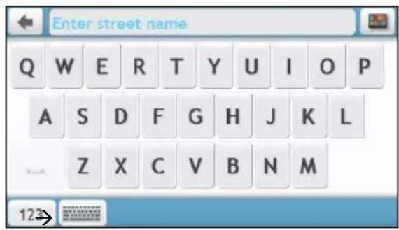 Enter street name Q W E R T Y U I O P A S D F G H J K L Z X C V B N M 123