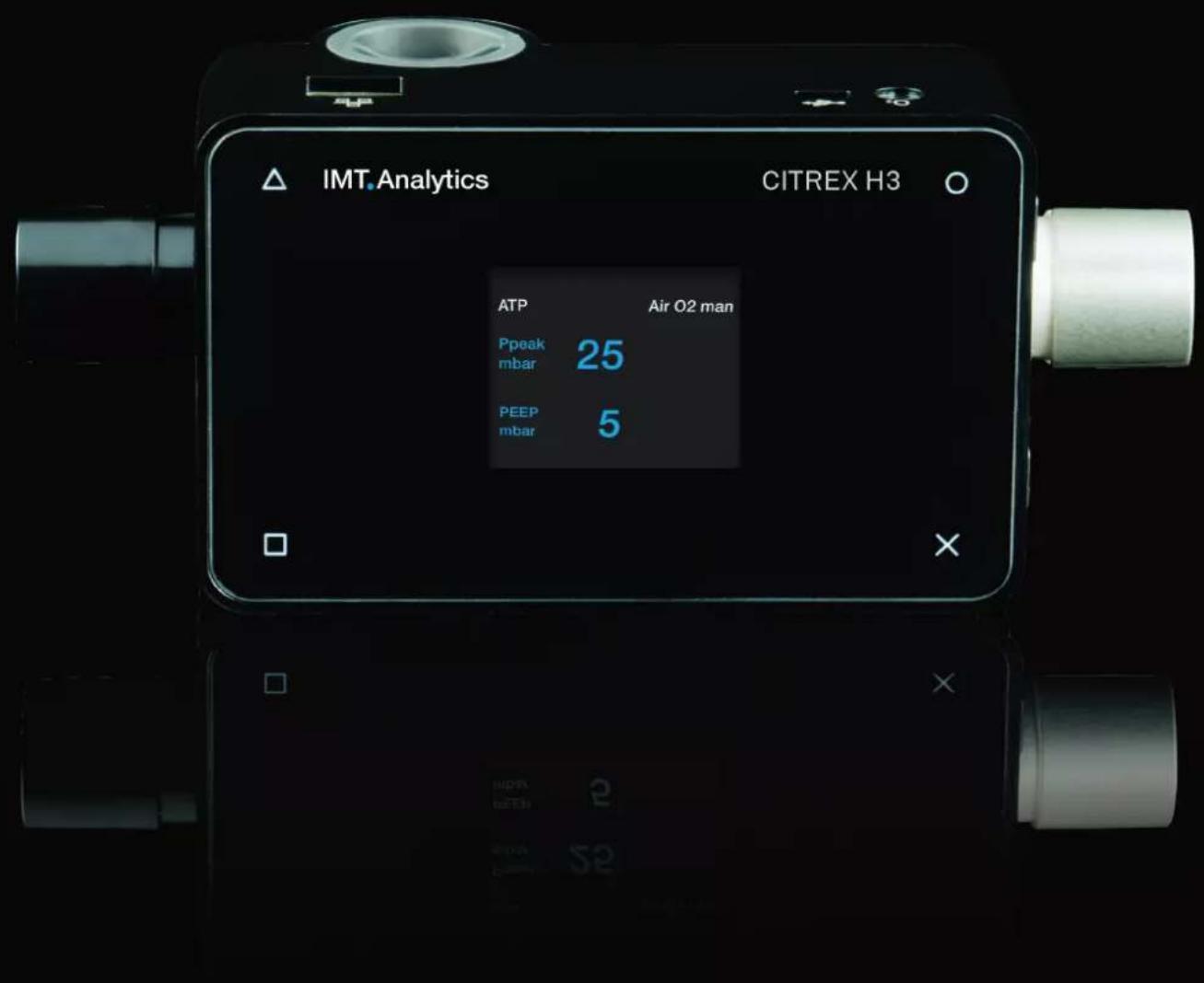 IMT.Analytics CITREX H3 ATP Air O2 man Ppeak 25 mbar PEEP 5 mbar