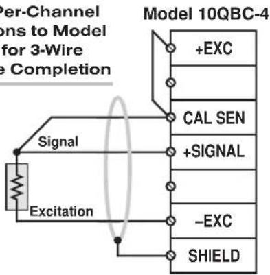 Model 10QBC-4 +EXC CAL SEN +SIGNAL -EXC SHIELD