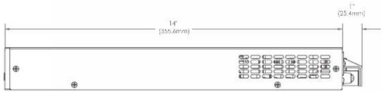 14" (355.6mm) 1" (25.4mm)