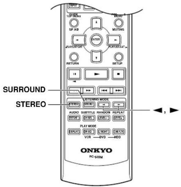 ONKYO HT-S7400 - ■ LISTENING MODE [◀] buttons - 1