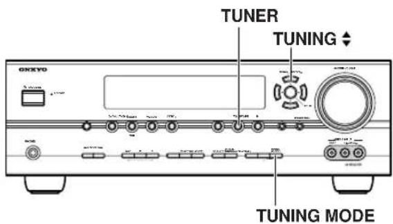 TUNER TUNING ◆ TUNING MODE