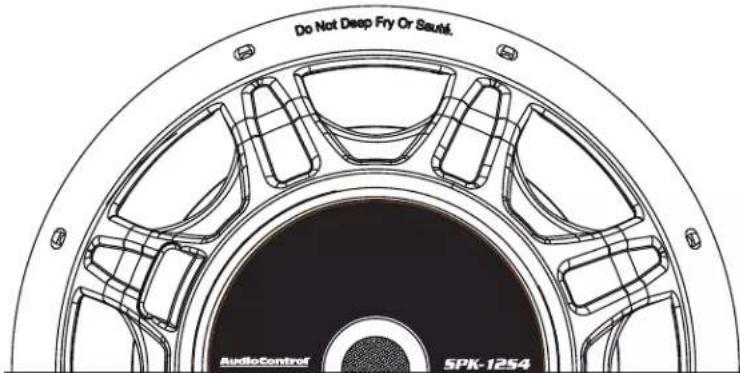 Do Not Deep Fry Or Sauté. AudioControl SPK-1254