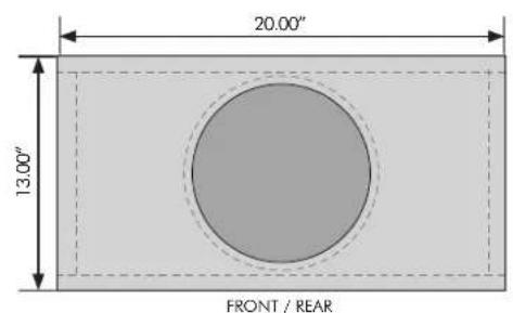 20.00" 13.00" FRONT / REAR