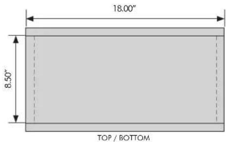 18.00" 8.50" TOP / BOTTOM