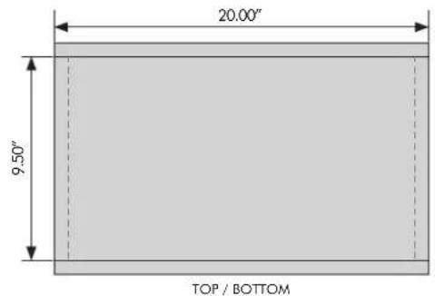 20.00" 9.50" TOP / BOTTOM