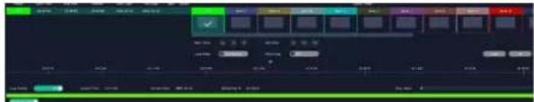 Screenshot of a video editing software interface with timeline controls and playback controls