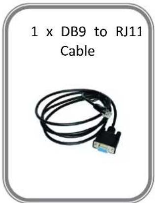 1 x DB9 to RJ11 Cable