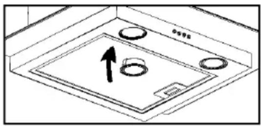 Diagram showing a floor plan with circular fixtures and an upward arrow indicating direction, labeled in Chinese.