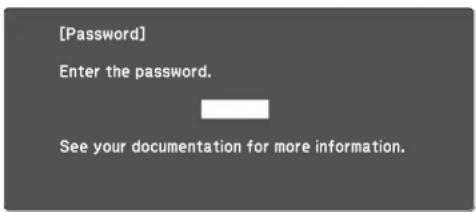 [Password] Enter the password. See your documentation for more information.