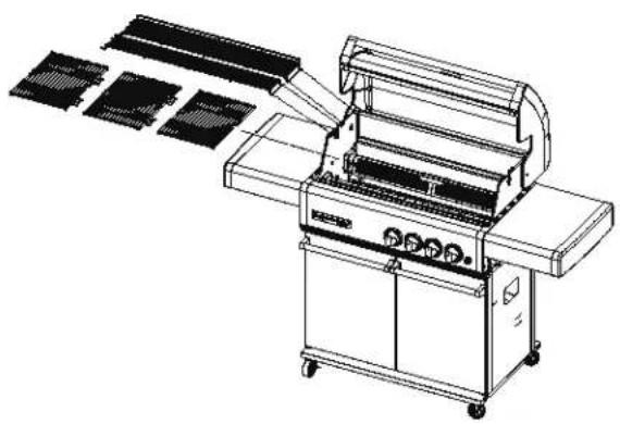 Crossray TC4K-10 - Install the Cooking Grids, Warming Racks - 1