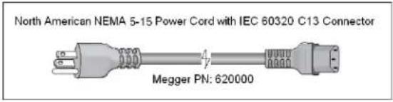 Megger SMRT1D - Input Power Cord - 1